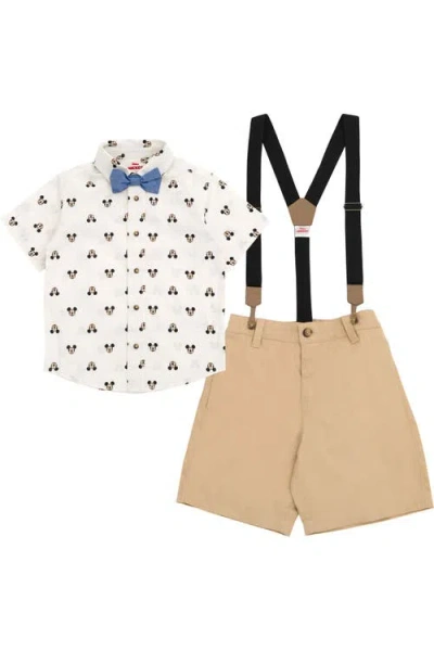 Disney Kids'  Mickey Mouse Wedding Button-down Shirt And Pants Set In Multi