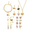 Disney Mickie & Minnie Advent Calendar 12-piece Jewelry Set In Gold