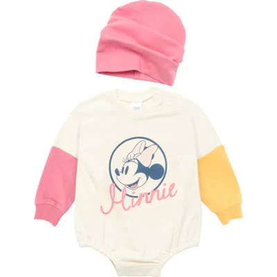 Disney Kids'  Minnie Mouse 2-piece Bodysuit And Hat Set In Multi
