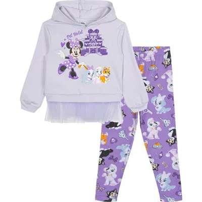 Disney Kids'  Minnie Mouse 2-piece Fleece Hoodie And Leggings Set In Multi