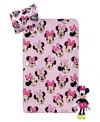 Disney Minnie Mouse 3-pc. Travel Throw, Pillow, & Pillow Buddy Set In Red