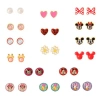 Disney Minnie Mouse & Friends Stud Earrings, Pack Of 16 Pairs In Multi