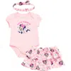 Disney Minnie Mouse Bodysuit Skirt & Headband Set In Pink
