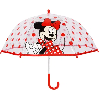Disney Minnie Mouse Children's Clear Dome Umbrella In Multi