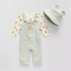 Disney Minnie Mouse Disney Baby Boys 3-pc. Winnie The Pooh Overall Set In Neutral