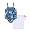 Disney Minnie Mouse Disney Baby Girls 2-pc. Minnie Mouse Shortall Set In Blue
