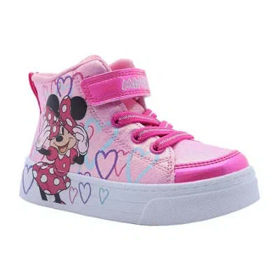 Disney Minnie Mouse Babies' Disney Minnie High Top Toddler Girls Sneakers In Pink