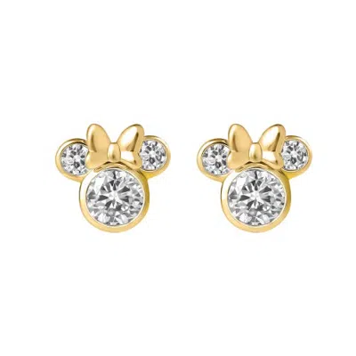 Disney Minnie Mouse Earrings For Women Official License, Cubic Zirconia In Multi