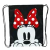 Disney Minnie Mouse Face Drawstring Backpack Bag In Black