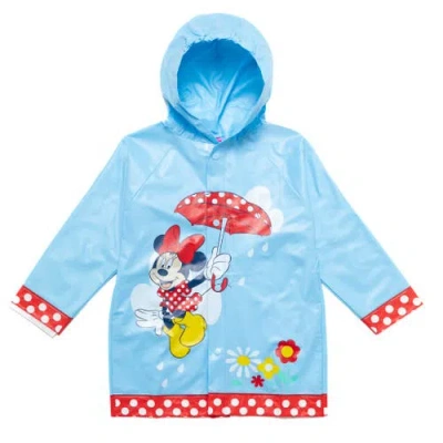 Disney Kids'  Minnie Mouse Hooded Rain Jacket In Multi