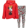 Disney Minnie Mouse Hoodie & Leggings Set In Red