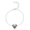 Disney Minnie Mouse Rainbow Crystal Bracelet In Metallic