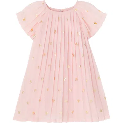 Disney Kids'  Minnie Mouse Short Sleeve Party Dress In Pink
