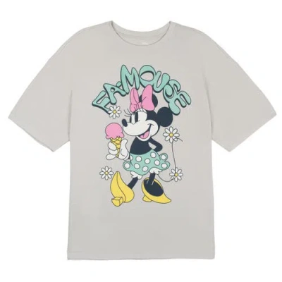 Disney Minnie Mouse Short Sleeve T-shirt In Gray