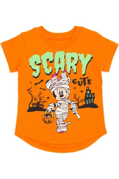 Disney Babies'  Minnie Mouse Short Sleeve T-shirt In Orange