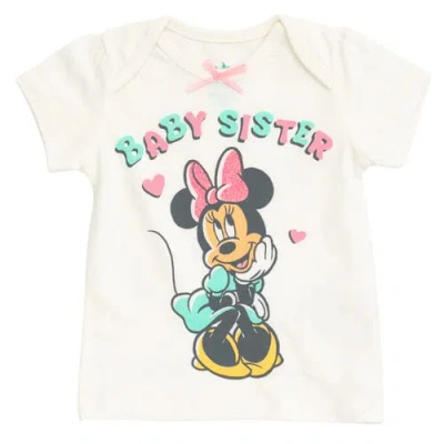 Disney Babies'  Minnie Mouse Short Sleeve T-shirt In White