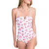 Disney Minnie Mouse Sleeveless One Piece Swimwear In White