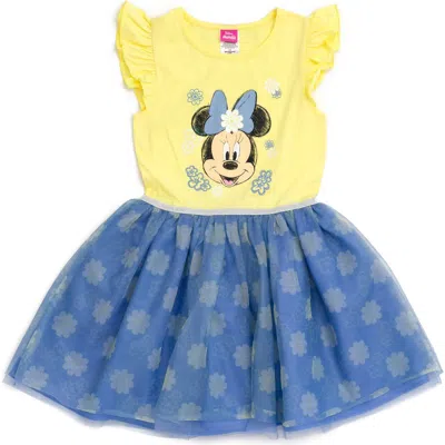 Disney Kids'  Minnie Mouse Sleeveless Tulle Dress In Blue
