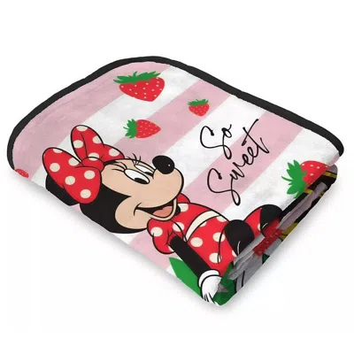 Disney Minnie Mouse "so Sweet" Strawberry Silk Touch Throw Blanket - 46" X 60" In Multi