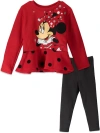 Disney Minnie Mouse Sweatshirt & Leggings Set In Animal Print