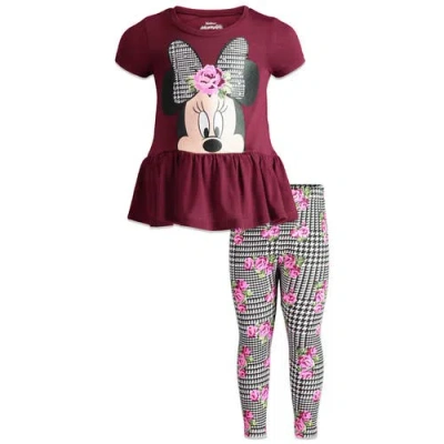 Disney Babies'  Minnie Mouse T-shirt & Leggings Set In Multi