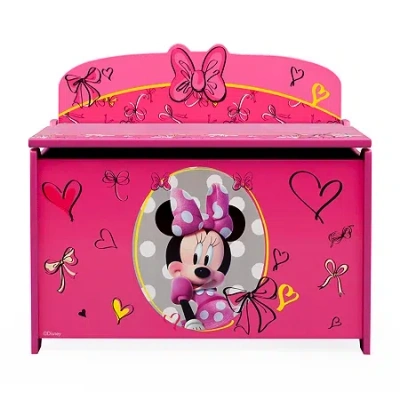 Disney Minnie Mouse Wooden Toy Box In Pink