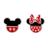 Disney Mismatched Mickey And Minnie Mouse Earrings In Black