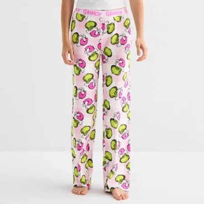 Disney Mjc Womens Grinch Pajama Pants In Pink