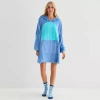 Disney Mjc Womens Lilo & Stitch Hooded Long Sleeve Juniors Nightgown In Blue