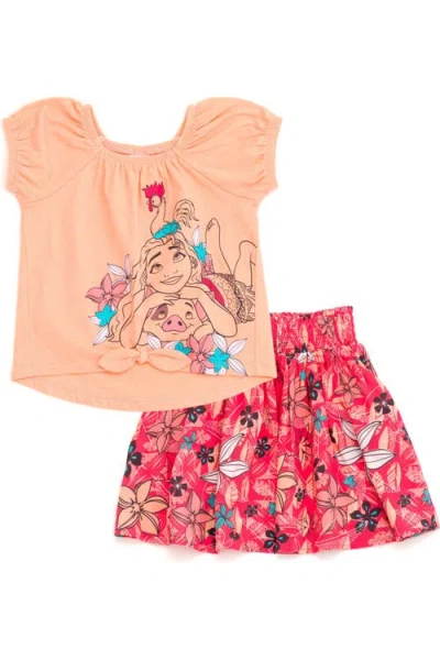 Disney Moana 2-piece T-shirt And Skirt Set In Red