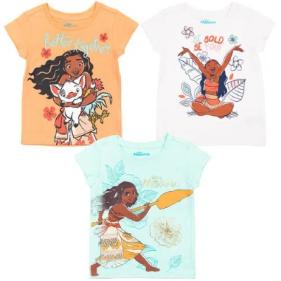 Disney Babies'  Moana 3-pack T-shirts In Multi
