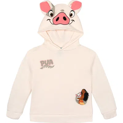 Disney Moana Fleece Pullover Hoodie In Pua Soft White