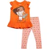 Disney Moana T-shirt & Leggings Set In Orange