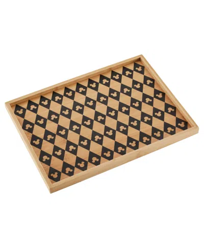Disney Monochrome Bamboo Large Serving Tray In Brown