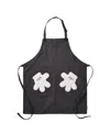 Disney Monochrome Cotton Adjustable Apron In Black