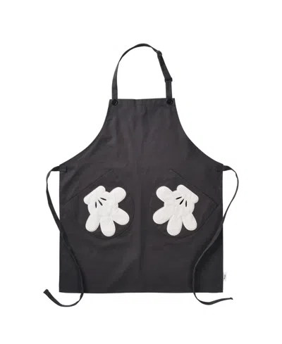 Disney Monochrome Cotton Adjustable Apron In Black