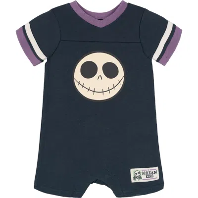 Disney Babies'  Nightmare Before Christmas Athletic One Piece Romper In Blue