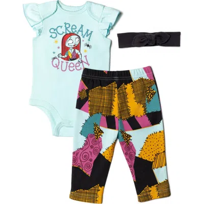 Disney Babies'  Nightmare Before Christmas Halloween Bodysuit And Pants Set In Blue