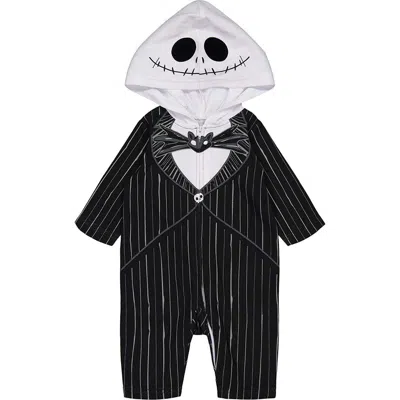 Disney Kids'  Nightmare Before Christmas Jack Skellington Cosplay Hooded One Piece Jumpsuit In Black