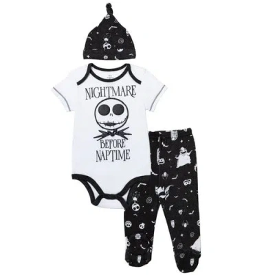 Disney Babies'  Nightmare Before Christmas Oogie Boogie Bodysuit Pants & Hat Set In Black
