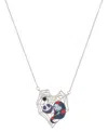 Disney Nightmare Before Christmas Sally And Jack Crystal Pendant Necklace In Metallic