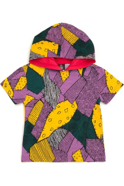Disney Kids'  Nightmare Before Christmas Sally Girls' Short Sleeve Hooded T-shirt In Sally Patchwork Multi