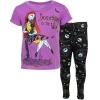 Disney Kids'  Nightmare Before Christmas Sally T-shirt & Leggings Set In Purple