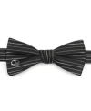 Disney Nightmare Before Christmas Stripe Men's Bow Tie In Black