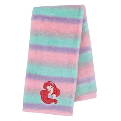 Disney Nojo  Ariel Watercolor Wishes Sherpa Baby Blanket In Red;pink;purple