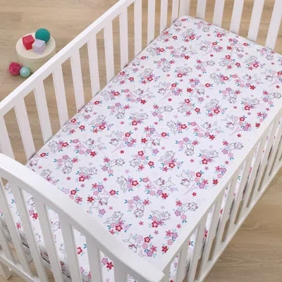 Disney Nojo  Baby Basics - Piece Standard Crib Fitted Sheet In Pink