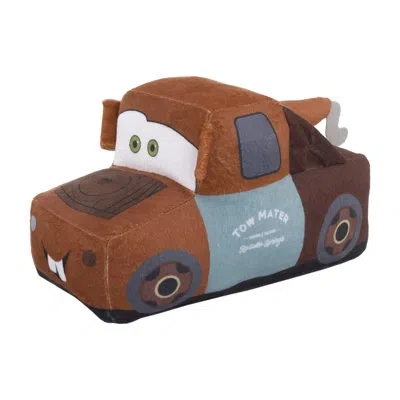 Disney Nojo  Cars Mater Brown 3d Plush Decorative Toddler Pillow With Embroidery