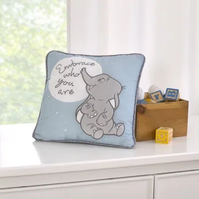 Disney Nojo  Dumbo Sweet Little Baby "embrace Who You Are" Applique Decorative Pillow