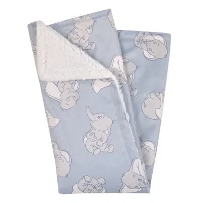 Disney Nojo  Dumbo Sweet Little Baby Sherpa Baby Blanket In Blue;gray