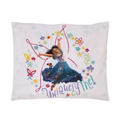 Disney Nojo  Encanto Tropical Delight White And Purple Mirabel "uniquely Me" Toddler Pillow